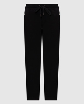 Dolce&Gabbana Черные спортивные брюки с логотипом G4ZCATG7P1C
