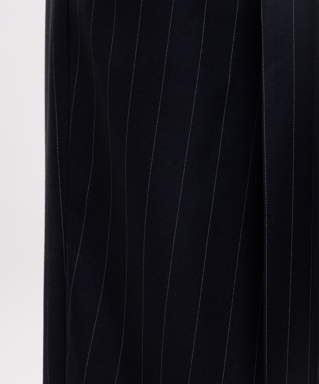 Givenchy Сині штани з вовни в смужку BW51AH16UQ зображення 5