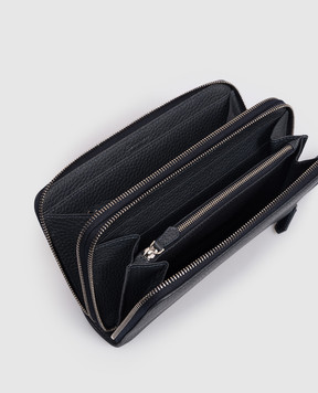 Santoni Сині великий гаманець з тисненням логотипа UFPPA2886FOAITB