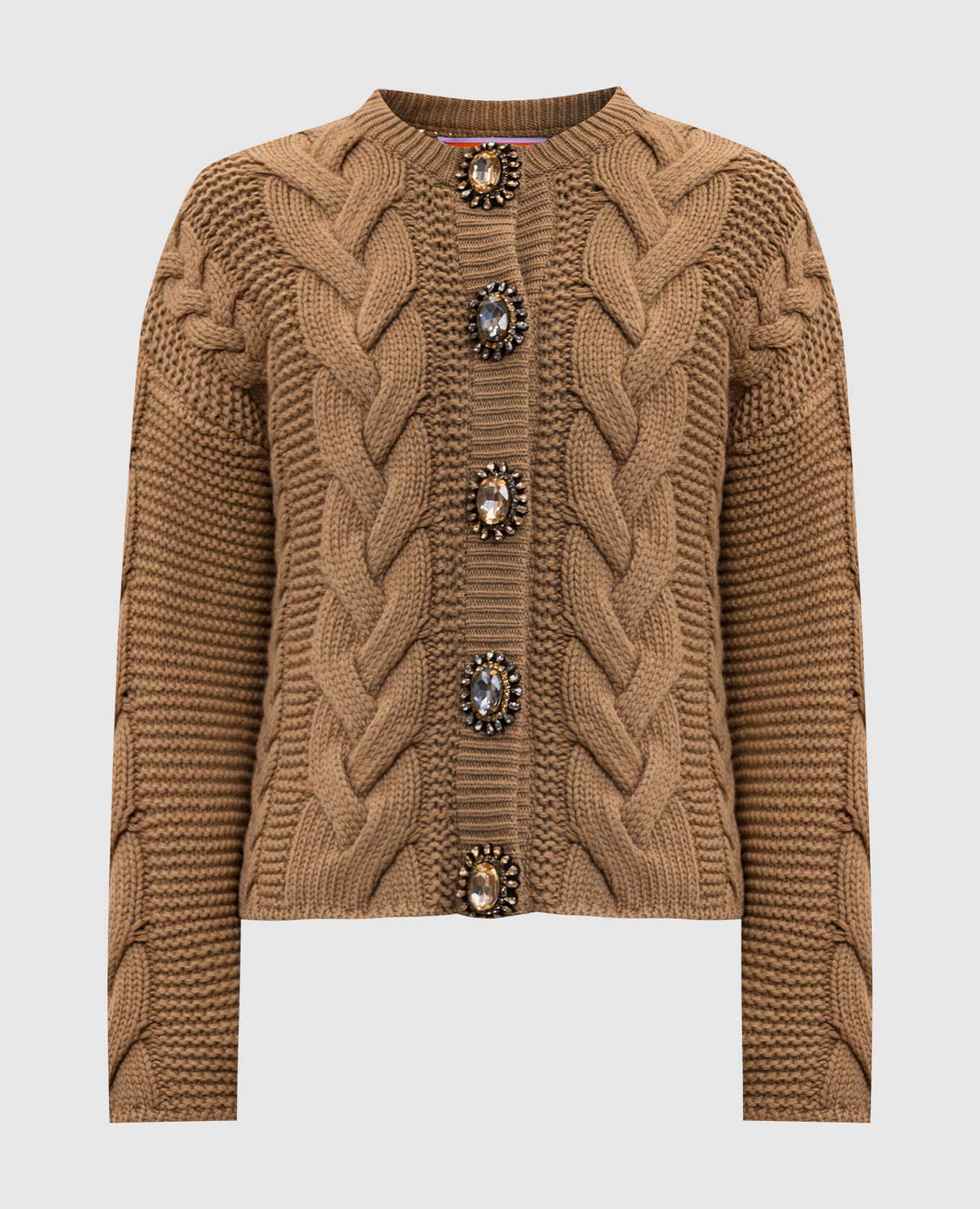 Коричневый кардиган Portrait с шерстью и кашемиром