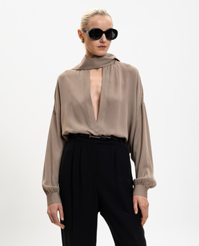 Tom Ford Чорний шкіряний пояс з тисненням під шкіру крокодила WB333LCL395P