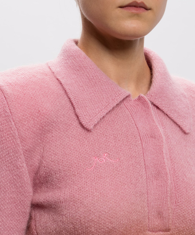 Rowen Rose Розовый свитер с шерстью RRK552 изображение 4