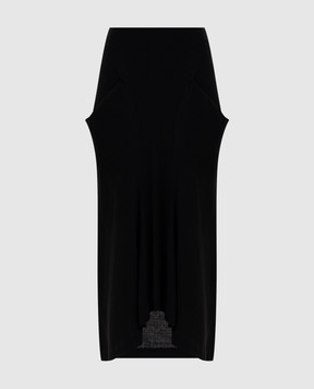 Y`S Yamamoto Черная юбка миди с шерстью YLS03104