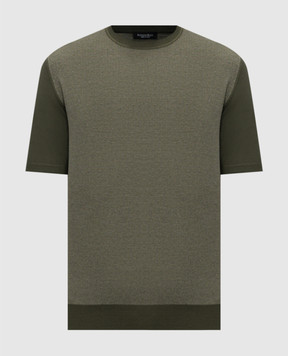 Stefano Ricci Зеленая футболка с шелком K616436G10F26106