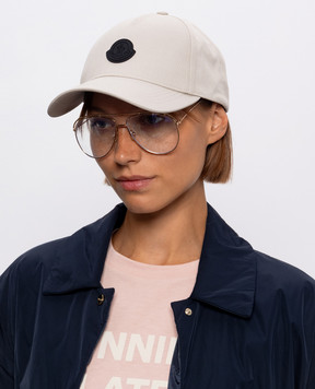 Moncler Серая кепка с нашивкой логотипа L20933B000580U082
