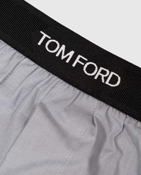 Tom Ford Серые трусы-боксеры с нашивкой логотипа T4LE51100