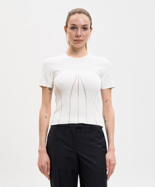 Alexander McQueen Білий топ 870417Q1BG6 зображення 3