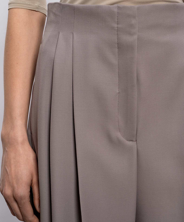 Thierry Mugler Серые палаццо из шерсти 26S1PA05291019 изображение 5