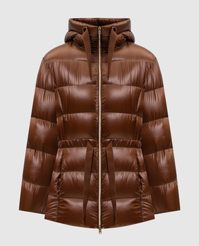Herno Коричневий пуховик з логотипом PI002128D12017Z