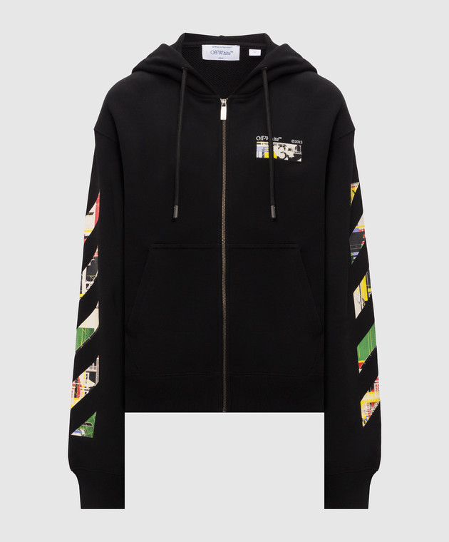 Off-White Черная спортивная куртка Industrial Arrow 44MBE02EF26F001
