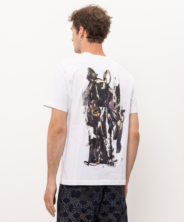 Off-White Белая футболка Torn Mercy 44MAA16MF26J00H изображение 4