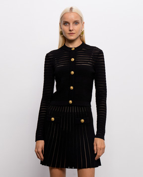 Balmain Черный кардиган HF1KL878KK10