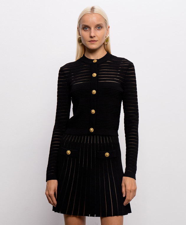 Balmain Черный кардиган HF1KL878KK10 изображение 3