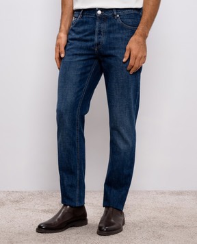 Brunello Cucinelli Синие джинсы с логотип патч M0Z37D3210