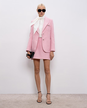 Versace Рожевий жакет з вовною в клітинку 10226451A10444