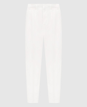 Brunello Cucinelli Білі штани з льоном MH255S2440