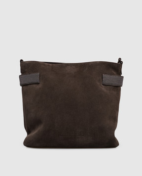 Brunello Cucinelli Коричневая замшевая сумка Essence MBDLD2743