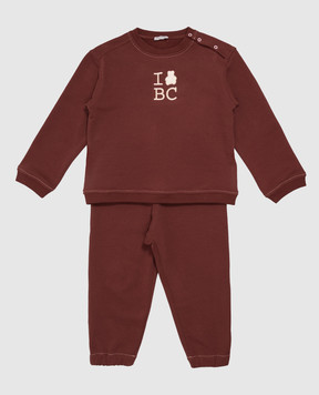 Brunello Cucinelli Детский бордовый костюм BN05NMT04S