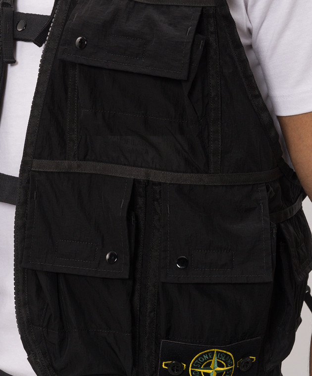 Stone Island Чорний жилет з кишенями L2S15G100016S0424 зображення 5