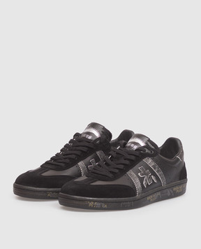 Premiata Черные кожаные кроссовки Bonnie BONNIE