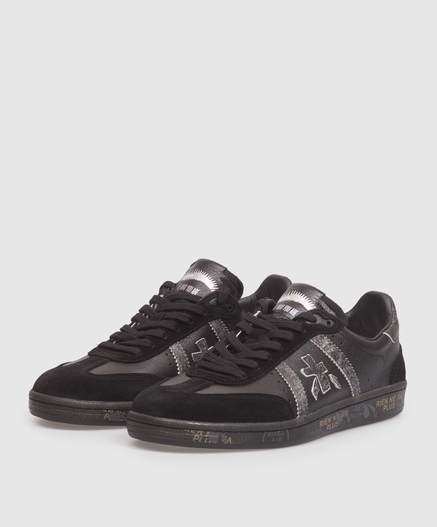 Premiata Черные кожаные кроссовки Bonnie BONNIE изображение 2