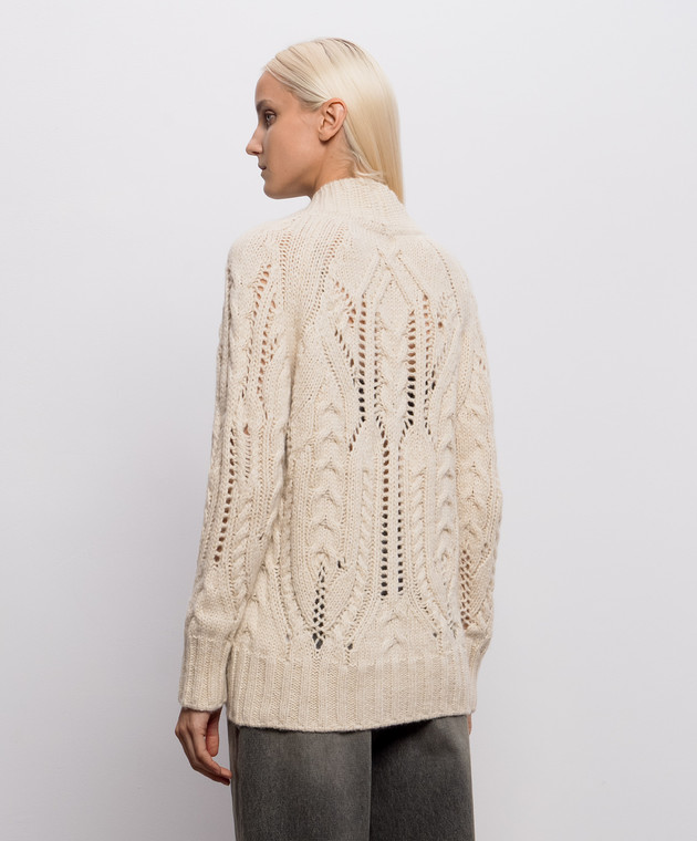 Ermanno Scervino Кардиган з вовною альпаки кольору айворі D495N322NWJ зображення 4