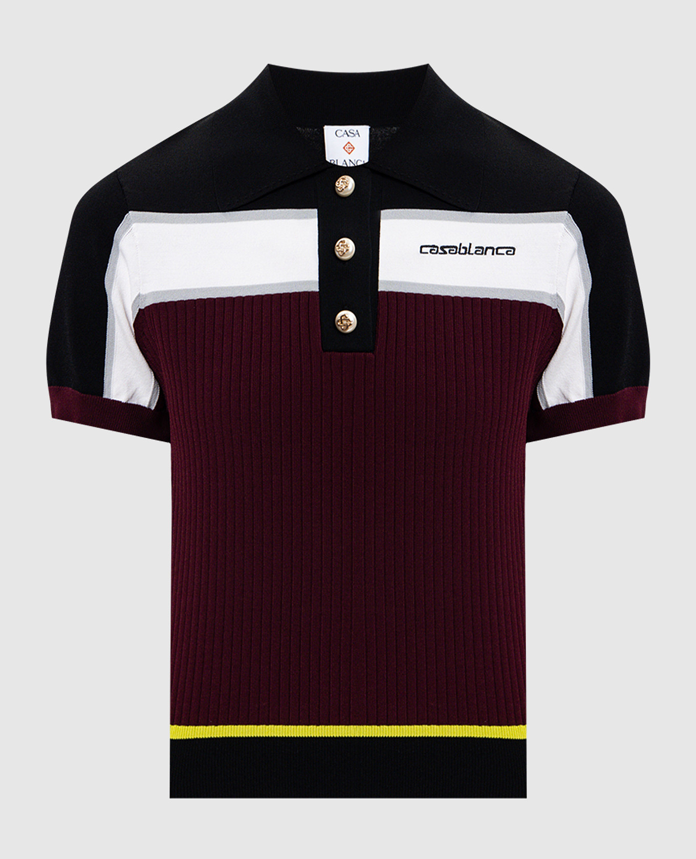 Бордовое поло с логотипом