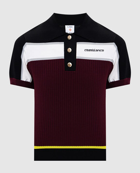 Casablanca Бордовое поло с логотипом WSP26KW123301