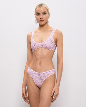 Venuja Розовый купальник Malibu с кристаллами BI005B