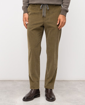 Peserico Вельветовые брюки цвета хаки R54795T2307961