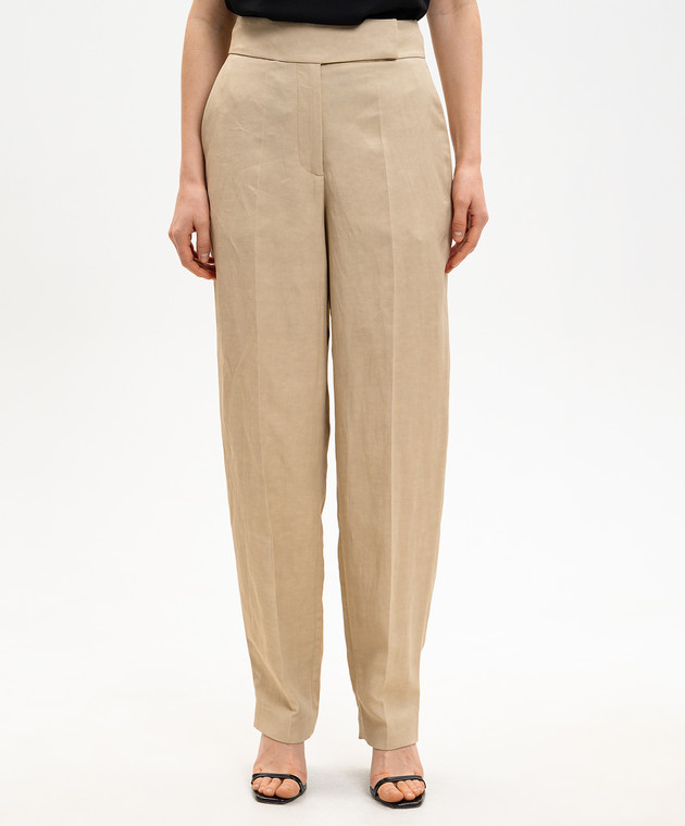 JOSEPH Бежеві штани Aix з льоном JF009742 зображення 3