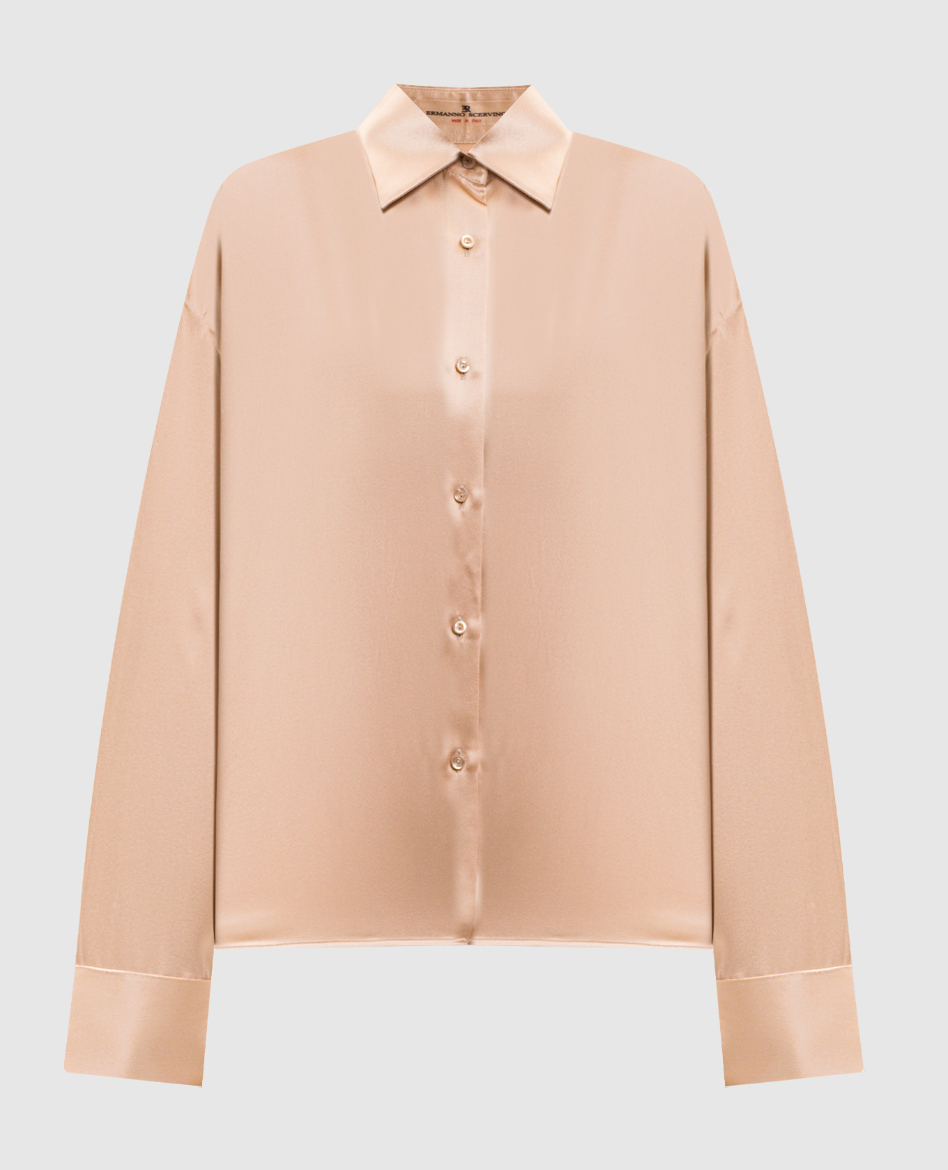 Бежевая блуза из шелка