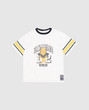 Dolce&Gabbana Детская белая футболка с принтом L4JTKFG7P6D26