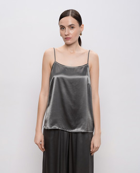 Peserico Зелений топ з ланцюжком моніль E08421D01514