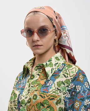 Alemais Коричнева хустка Laurence із шовку 6735A