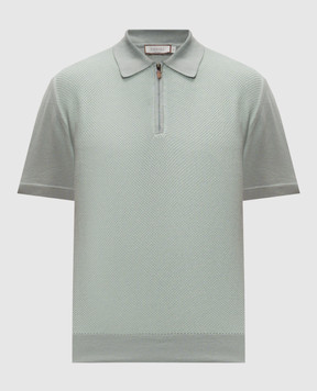Canali Зелене поло з бавовни MK02461C0454
