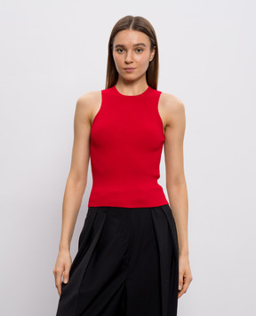 Ermanno Scervino Красный топ в рубчик D485L327HVT