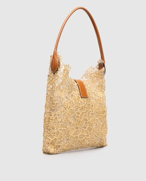 Ermanno Scervino Бежева сумка з вишивкою D483S413PYV