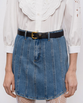 Valentino Чорний шкіряний пояс VLogo 8W2T0SM1PPU