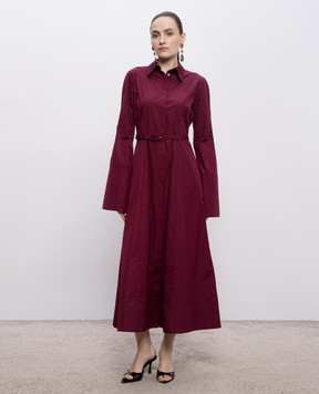 Gabriela Hearst Бордова сукня-сорочка Carmina 2264138T119