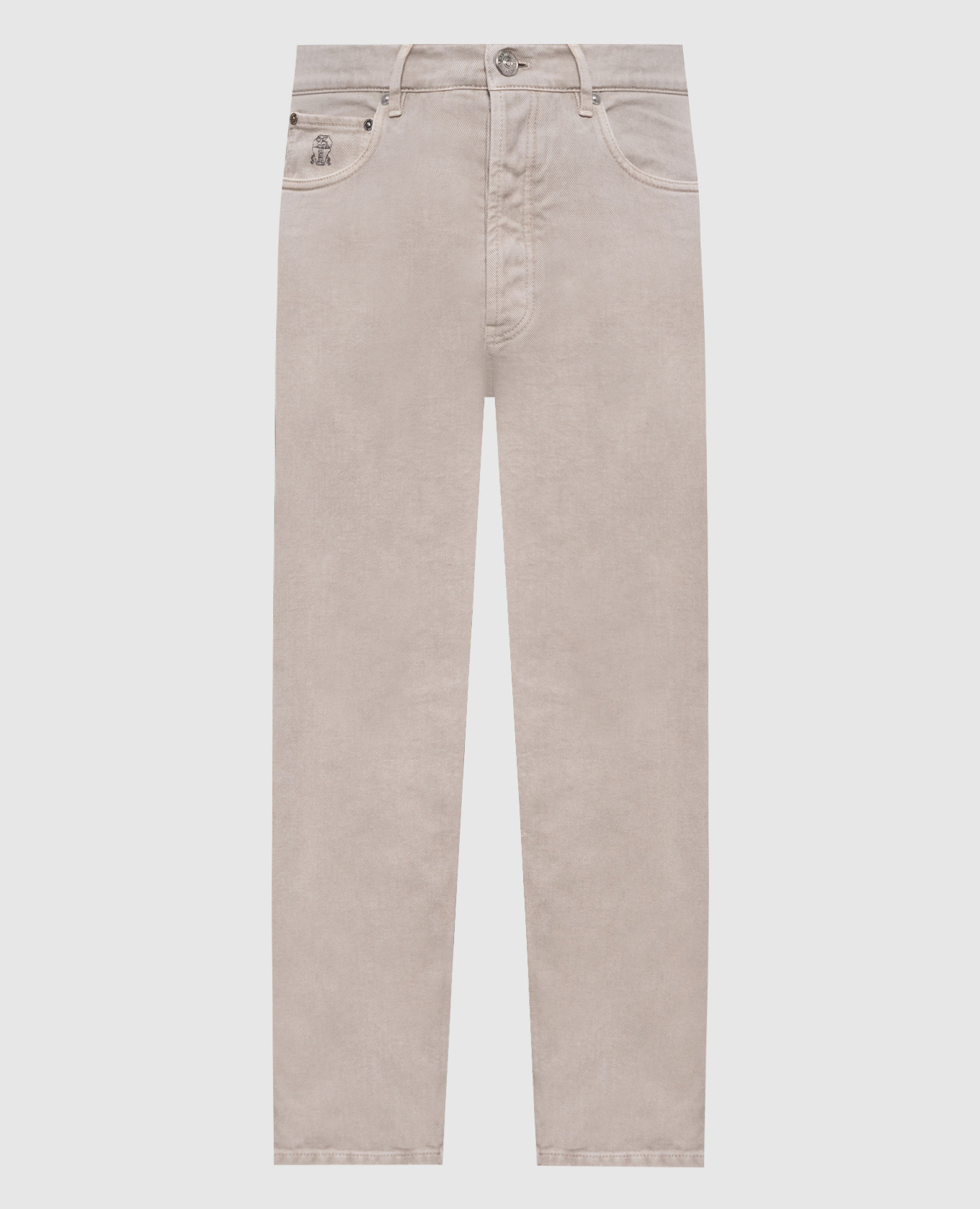 

Серые джинсы с логотип патч, Серый, Зауженные джинсы