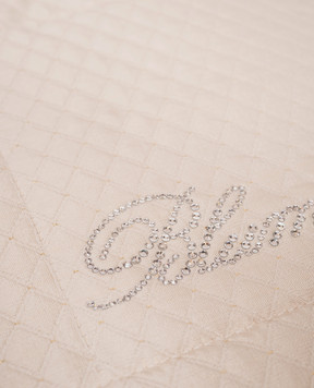 Blumarine Home Бежеве покривало Primizia 270х270 з кристалами W0000250007