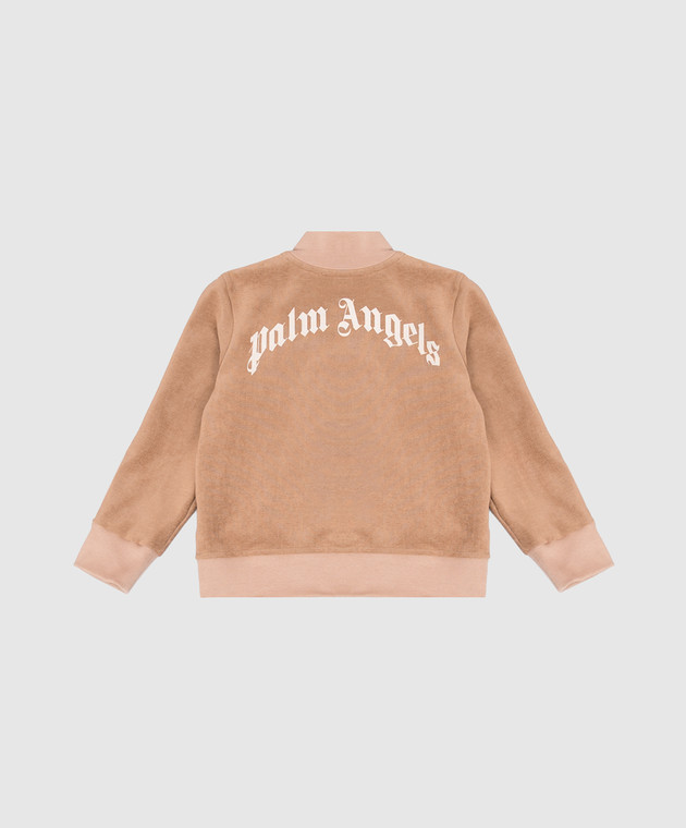 Palm Angels Детская коричневая спортивная куртка F6PAJBJK128 изображение 2