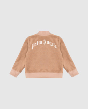 Palm Angels Дитяча коричнева спортивна куртка F6PAJBJK128