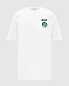 Iceberg Біла футболка з нашивкою логотипа F0176306