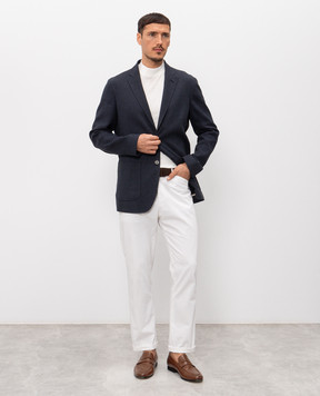 Herno Синій піджак з льоном GA000215U17155S