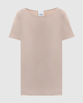 Allude Бежевый топ из шелка 26284003