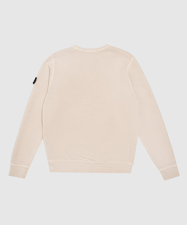 Stone Island Детский бежевый свитшот с патчем логотипа L2S166100009S04251012 изображение 2