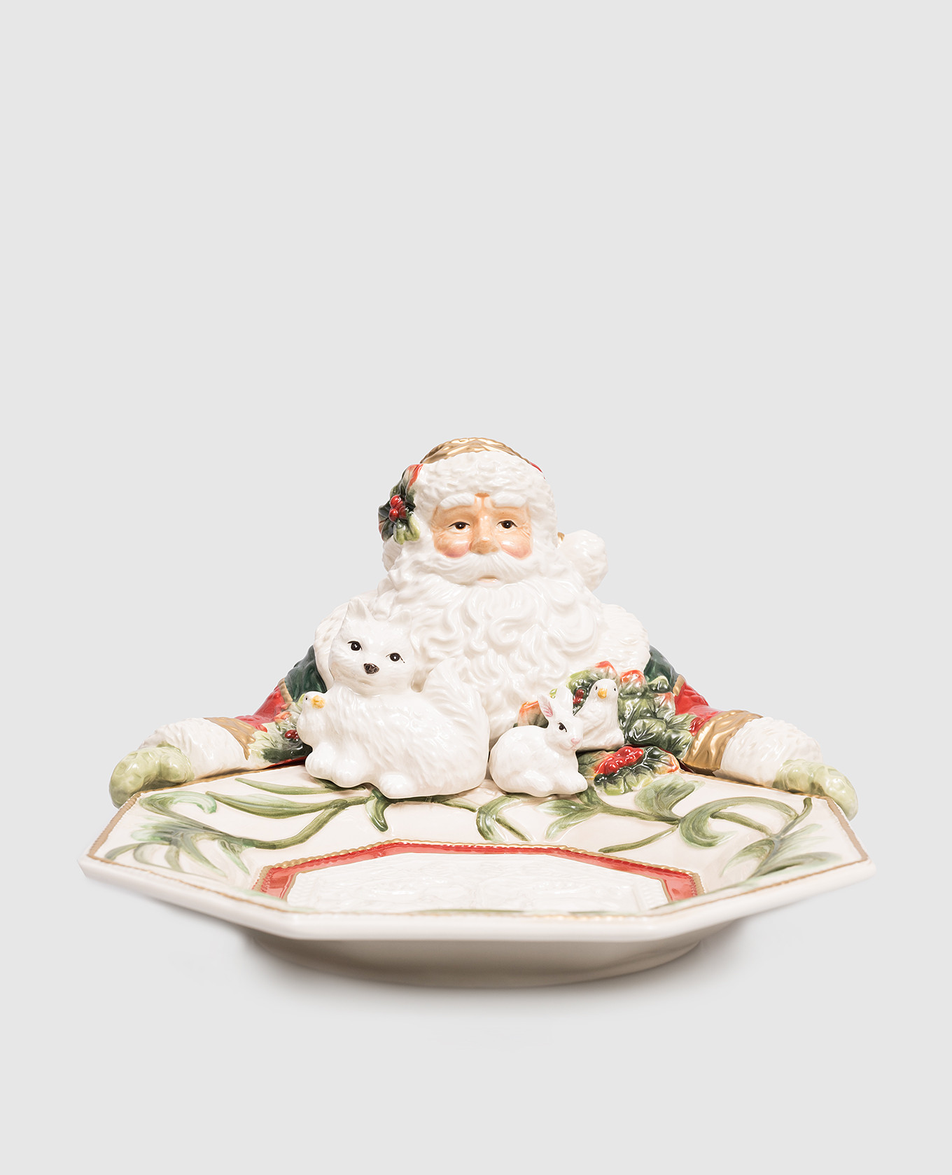 

Керамическая сервировочная тарелка Санта, Белый, Посуда