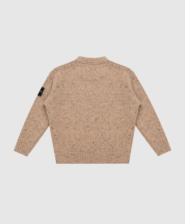 Stone Island Детский коричневый свитер с шерстью L2S165100005S0M1968 изображение 2